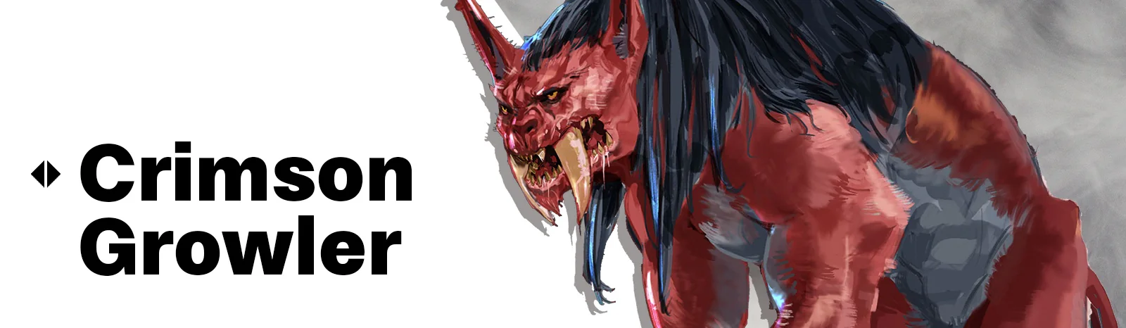 Creature concept artwork for the Crimson Growler